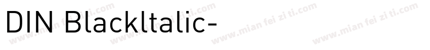 DIN Blackltalic字体转换